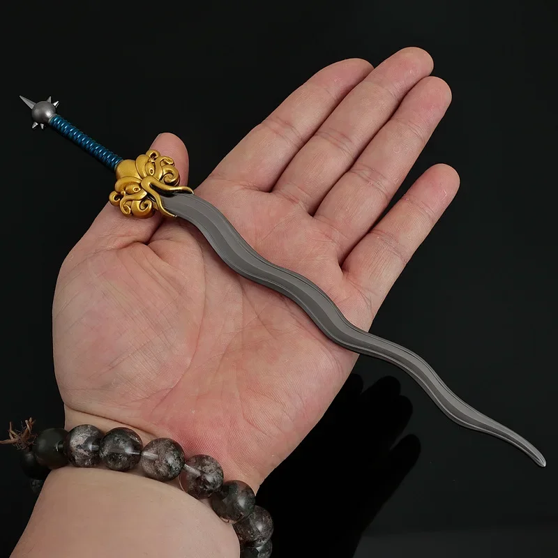 22 cm/8.66 pollici Polpo Generale Spada Arma Modello Film Nei Zha 2 Periferiche Sea Monster Serpentine Metallo Samurai Coltello DesktopToys