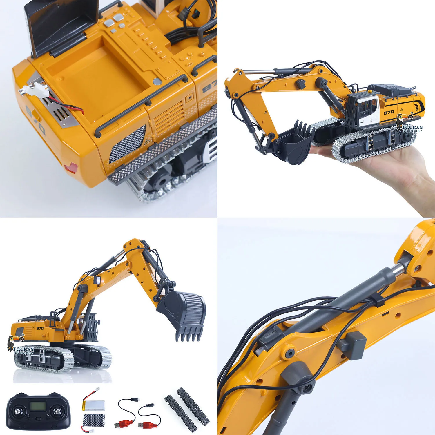 

New Mini 1/50 CUT 970 RC Excavator Digger Truck Remote Control Cars Vehicle Model Hobby Toys for Adult
