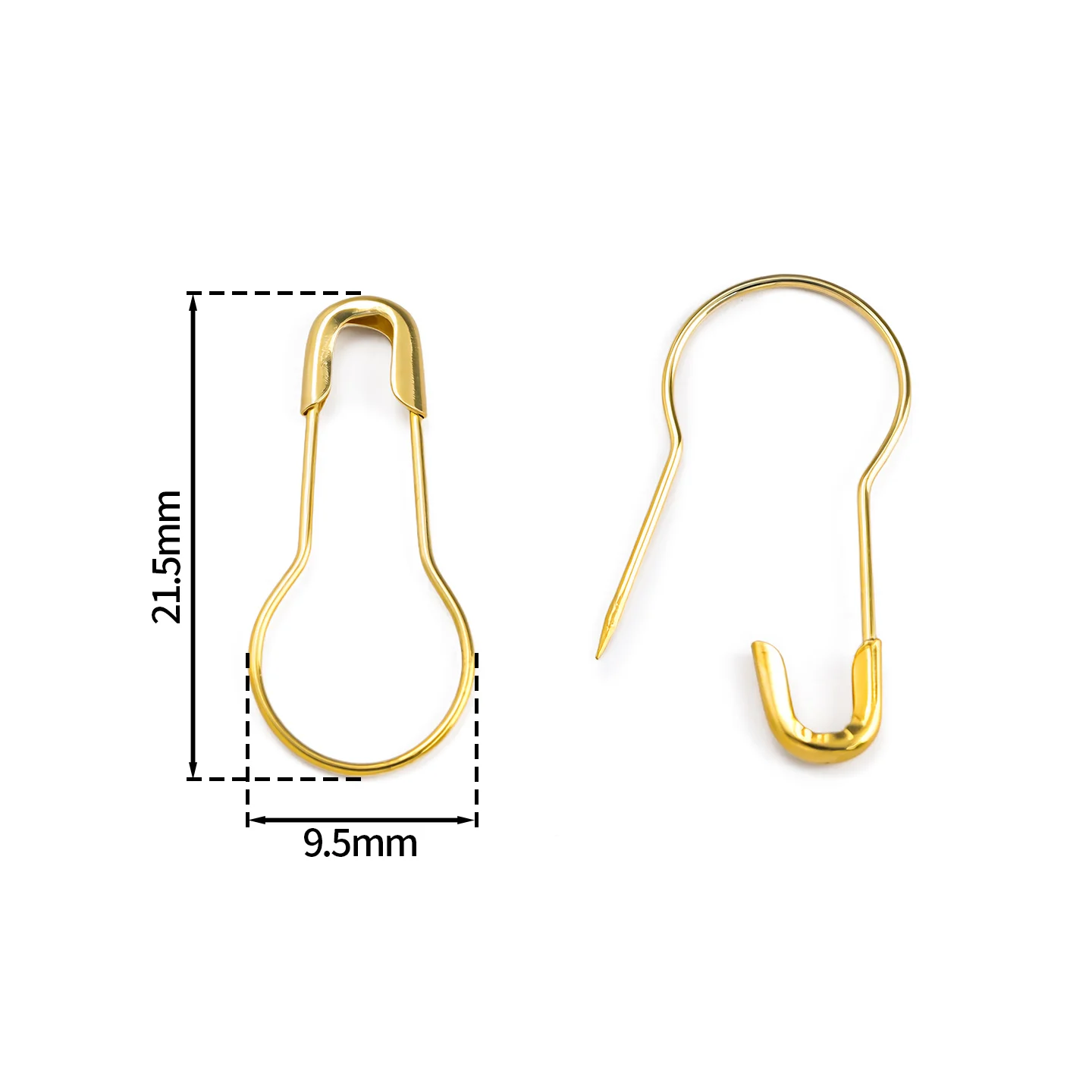 100Pcs/Lot Metal Gourd Safety Pins Clothing Fastening Pins DIY Sewing Craft Brooch Jewelry Making Supplies Accessories view 2