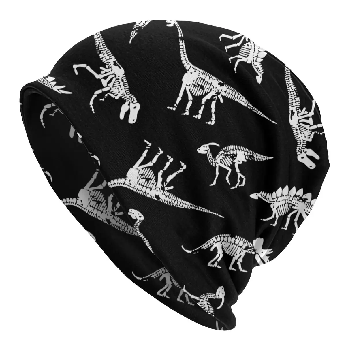 

Dinosaur Skeletons Glow In Dark Skullies Beanies Hat Vintage Unisex Street Caps Warm Multifunction Bonnet Capted Hat
