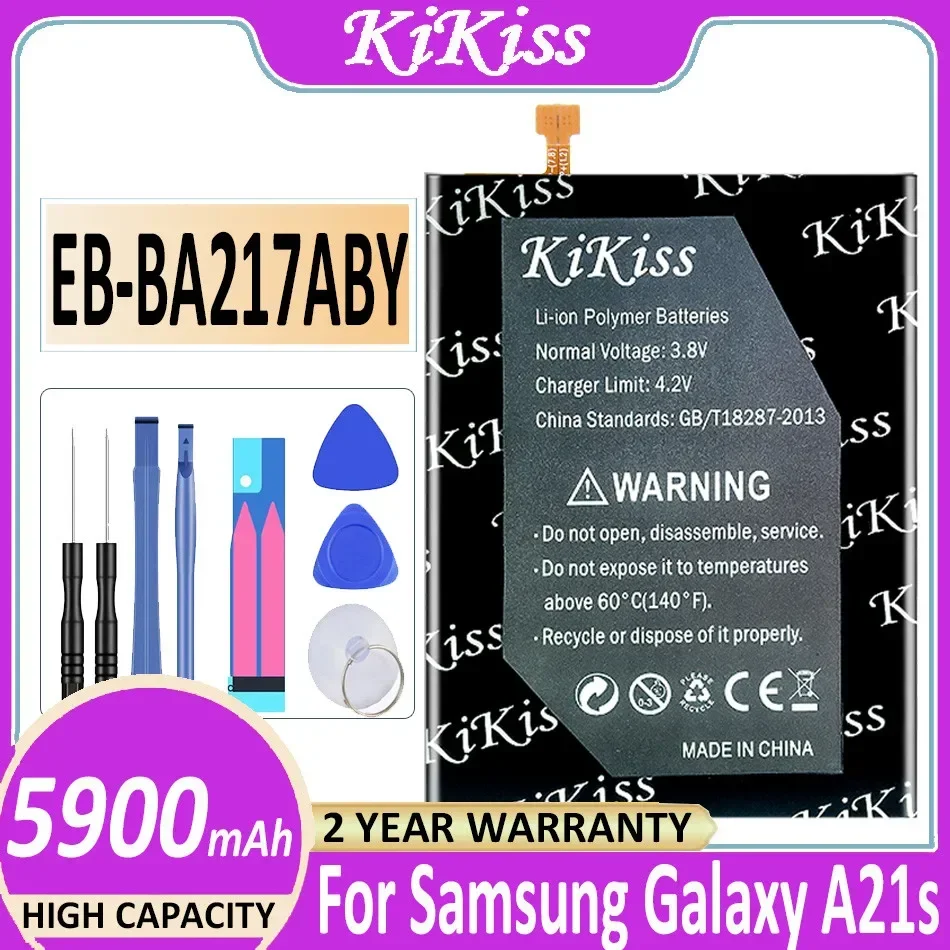 KiKiss Replacement Battery EB-BA217ABY A12 For Samsung Galaxy A21s SM-A217F SM-A217M SM-A125F A125 A125H M02 A02 A025