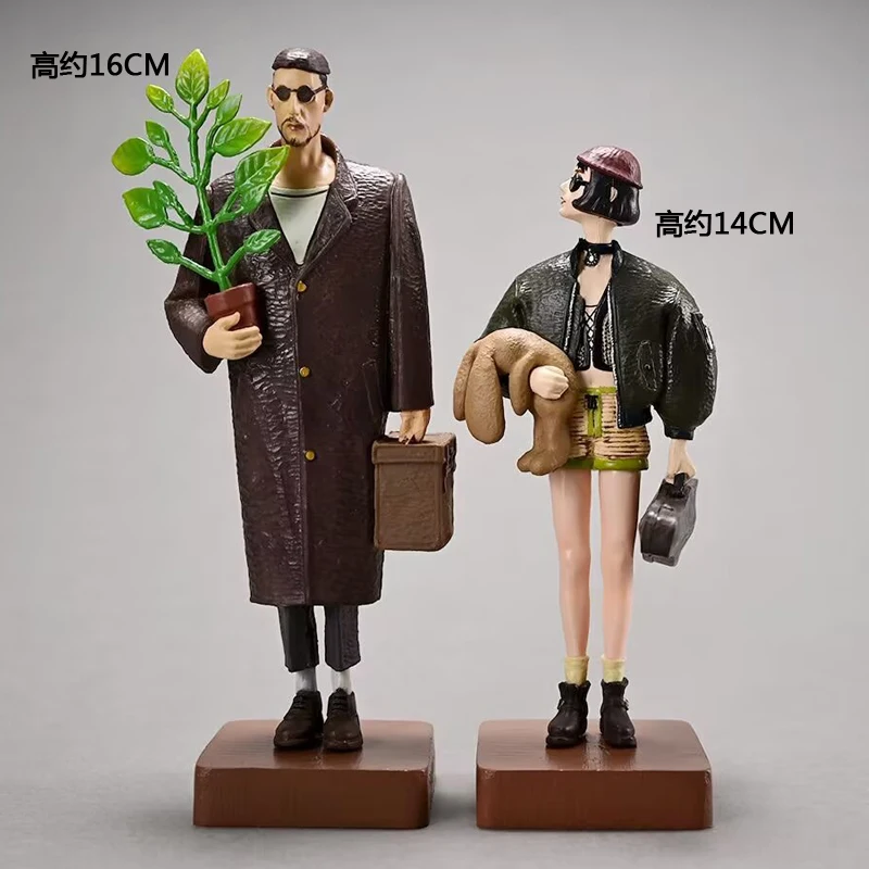 

New Leon And Mathilda 1 Set Statue Trendy Killer Doll Movie The Professional Action Figures Model Toys Scene Decoration Gifts
