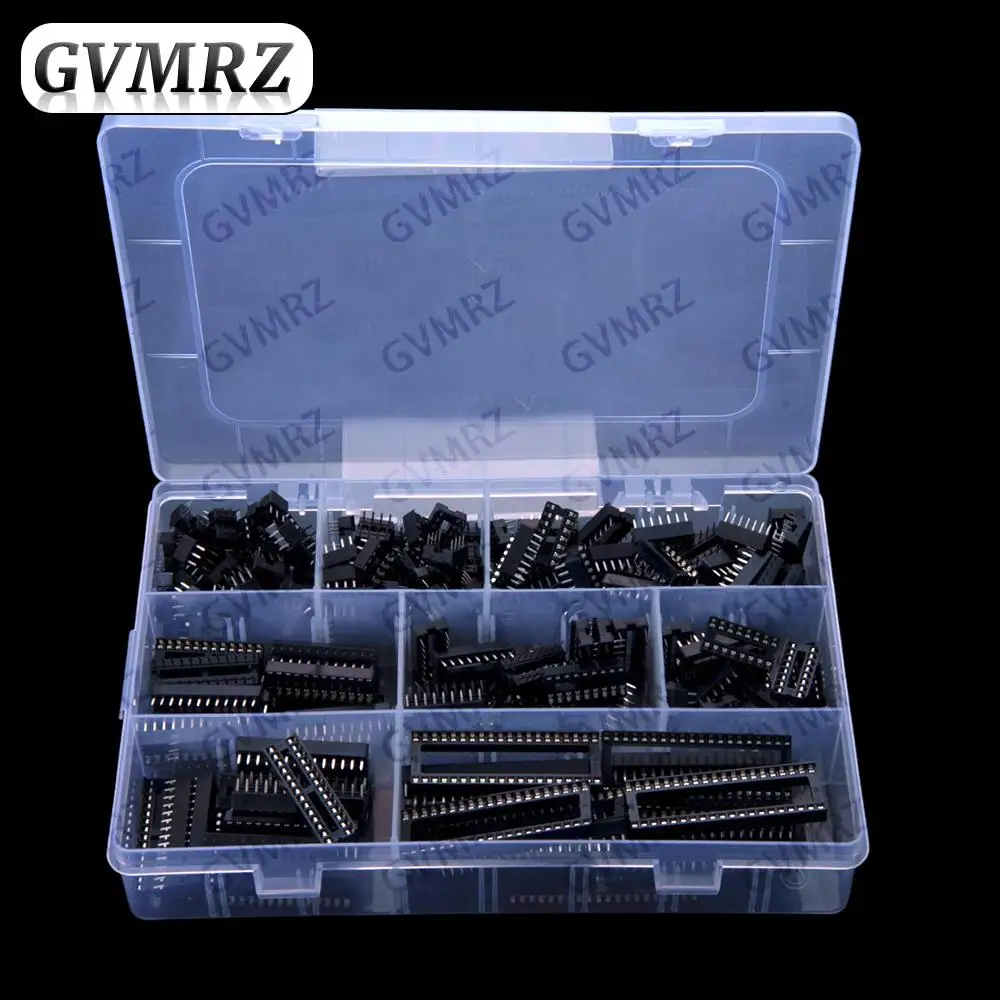 

8Values ​​200PCS 6P-40P IC Socket Sample Package 6P 8P 14P 16P 18P 24P 28P 40P
