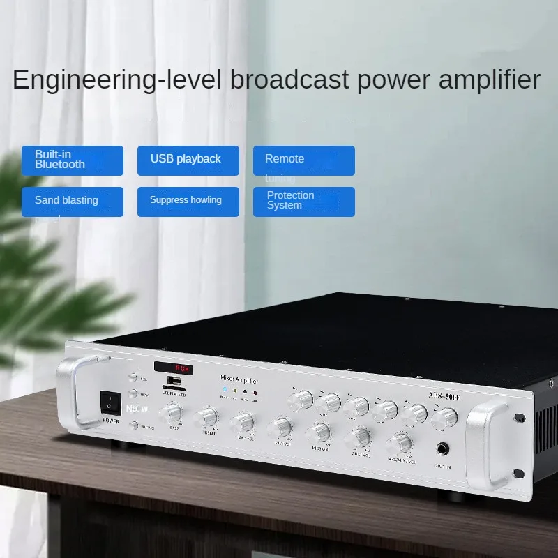 Public Broadcasting Amplifier KTV Stage Audio Speaker Equipment U Disk Multifunctional Bluetooth Amplifier