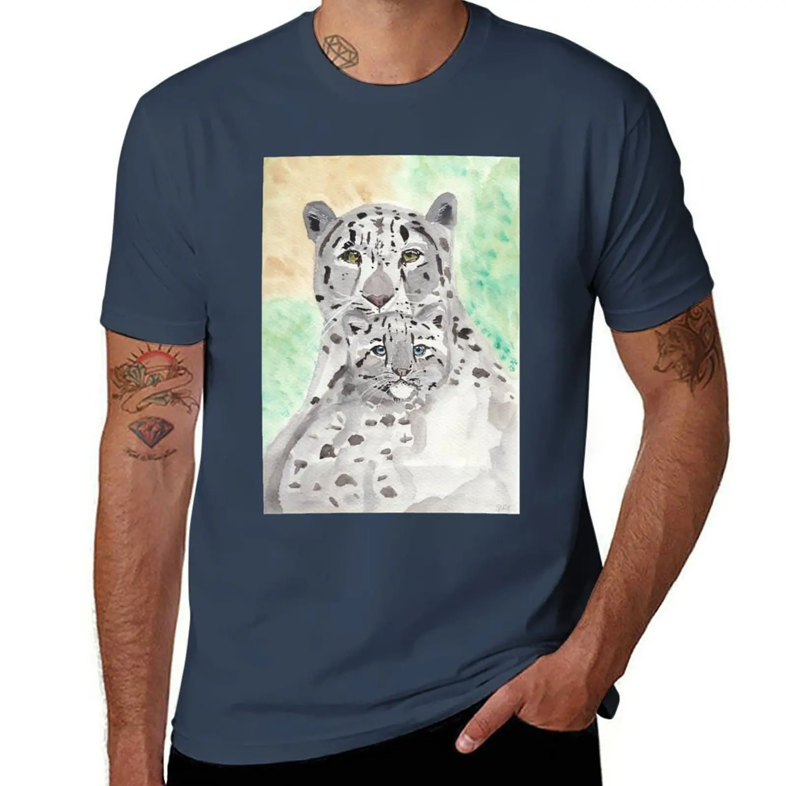 Snow leopards T-Shirt Big and Tall Short Sleeve Tee