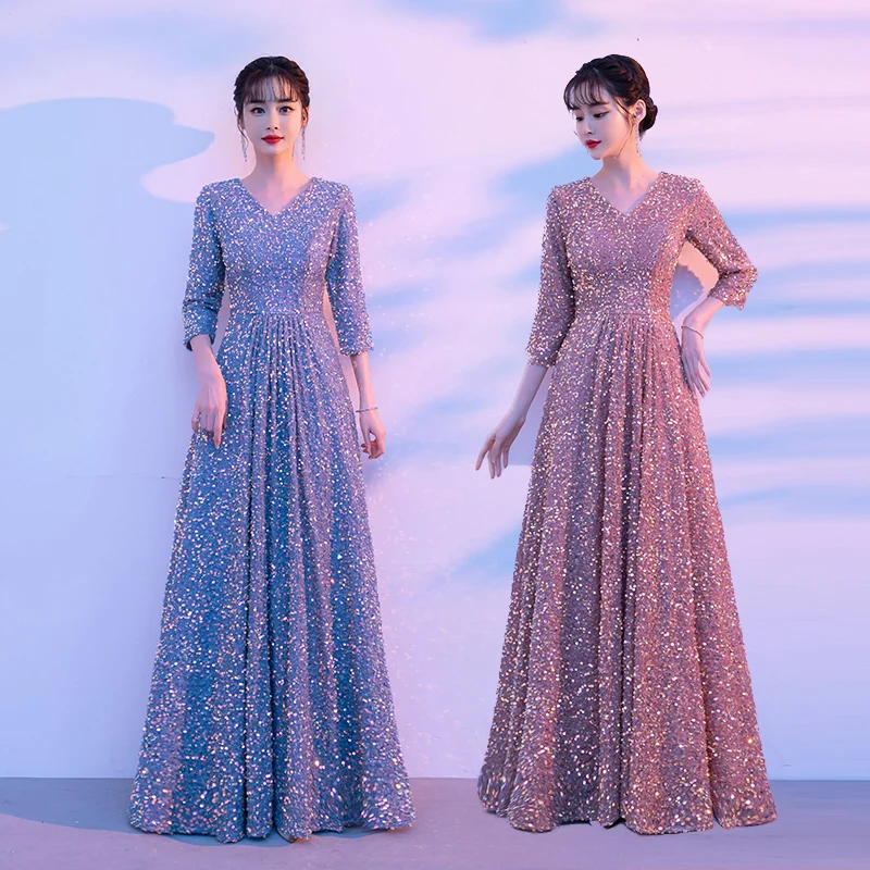 

Вечернее платье Ele для женщин, модный сценический костюм, звездное платье для ведущей, длинная юбка для выступления на фортепиано