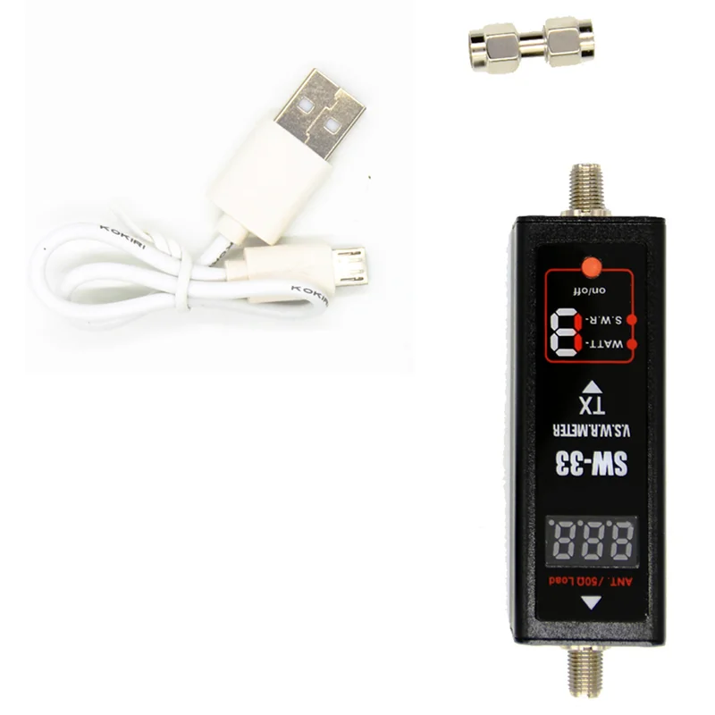 HFES SW-33 اختبار الطاقة الصغيرة SWR متر VHF UHF 125-525Mhz SWR متر Fortwo طريقة هوائي الراديو