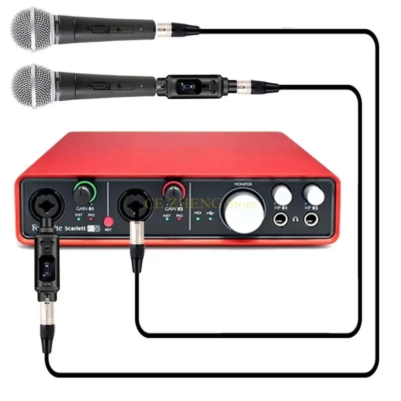 Microfone microfone profissional e56b amplificador microfone apenas para microfones dinâmicos