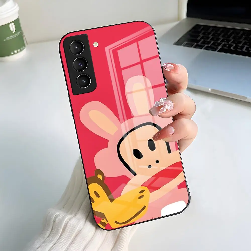 P-Paul F-Frank Phone Case For Samsung A56 A36 A26 A16 A15 A25 A35 A55 A14 A34 A24 A54 Glass Case