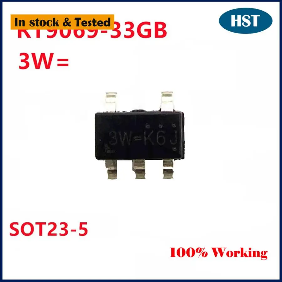 5PCS/LOT Original New RT9069-33GB RT9069-33 3W= 3W-G4J SOT23-5 Stabilivolt IC Chip