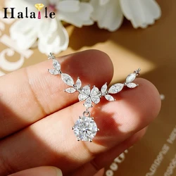 Halaile S925 Sterling Silver Cassia Twig Necklace for Fine Jewelry Wedding Valentine's 1CT D Color Moissanite Trendy Neckchains