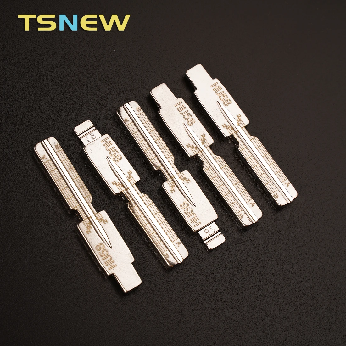 5pcs HU58 Scale Shearing Teeth Key Blade NO.18 For Old Version BMW Four Track Out Milling,Engraving Line Key Blank