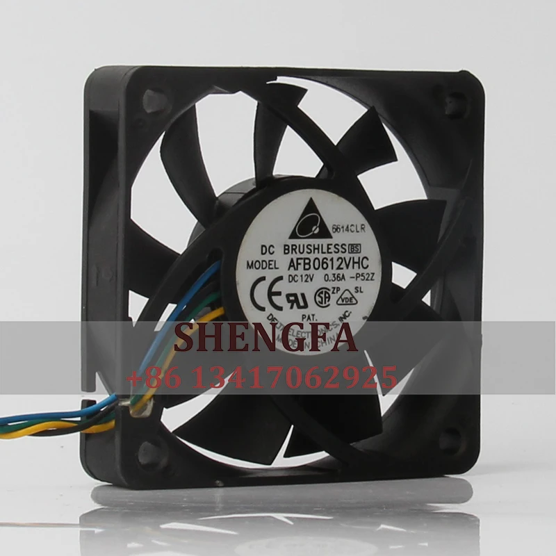 

Case Cooling Fan DELTA AFB0612VHC 3-wire Speed Measurement Large Air Volume Axial Flow DC12V 0.36A 6015 60X60X15mm 6CM