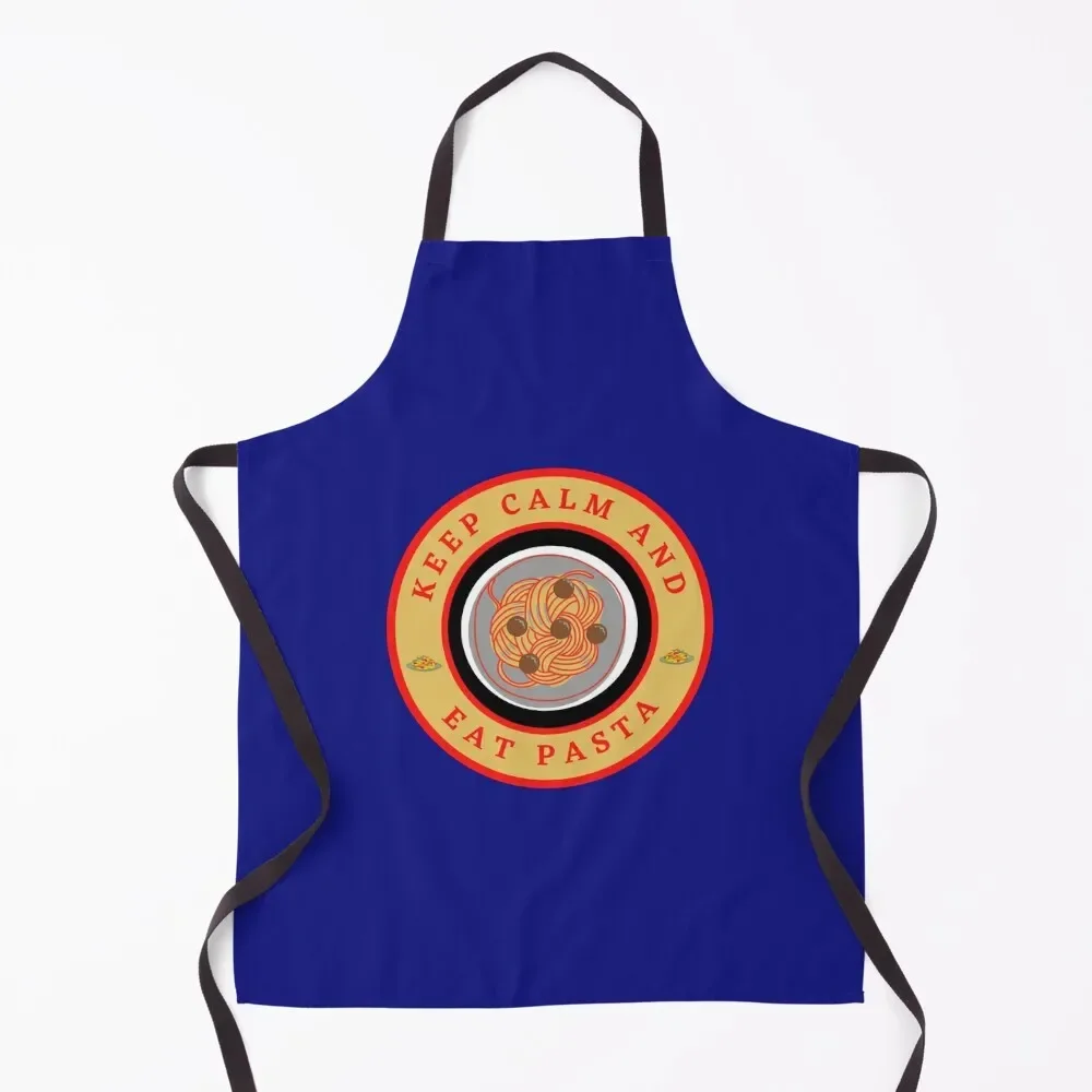 

Keep calm and eat Pasta Apron Household Items Useful Kitchen And Household Goods kitchen woman professional hairdressing Apron