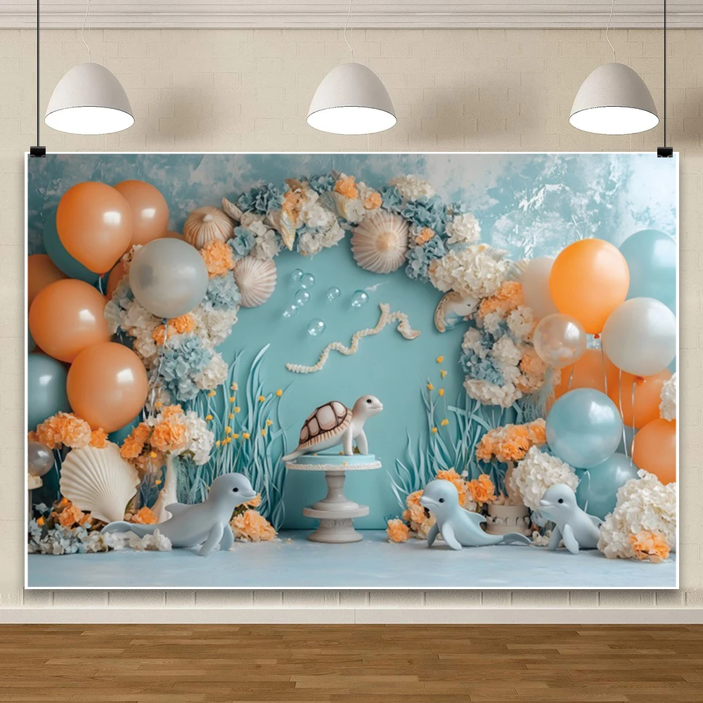 Toile de fond de photographie de baleine du monde sous-marin 3D, toile de fond, jonc de mer, poisson, portrait d'anniversaire d'enfants, toile de fond de douche de bébé, studio photo