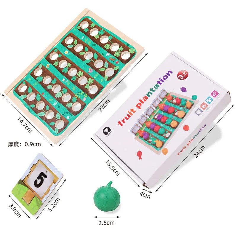 Bambini Raccolta di carote Giocattoli di legno Crescono frutta Verdura Ordinamento Matematica Conteggio Giochi Educativi per i più piccoli