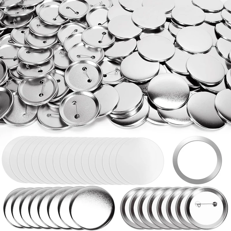 

button maker supplies 80 Sets 58mm/2.25Inch Metal Button Parts Supplies for Button Machine Round