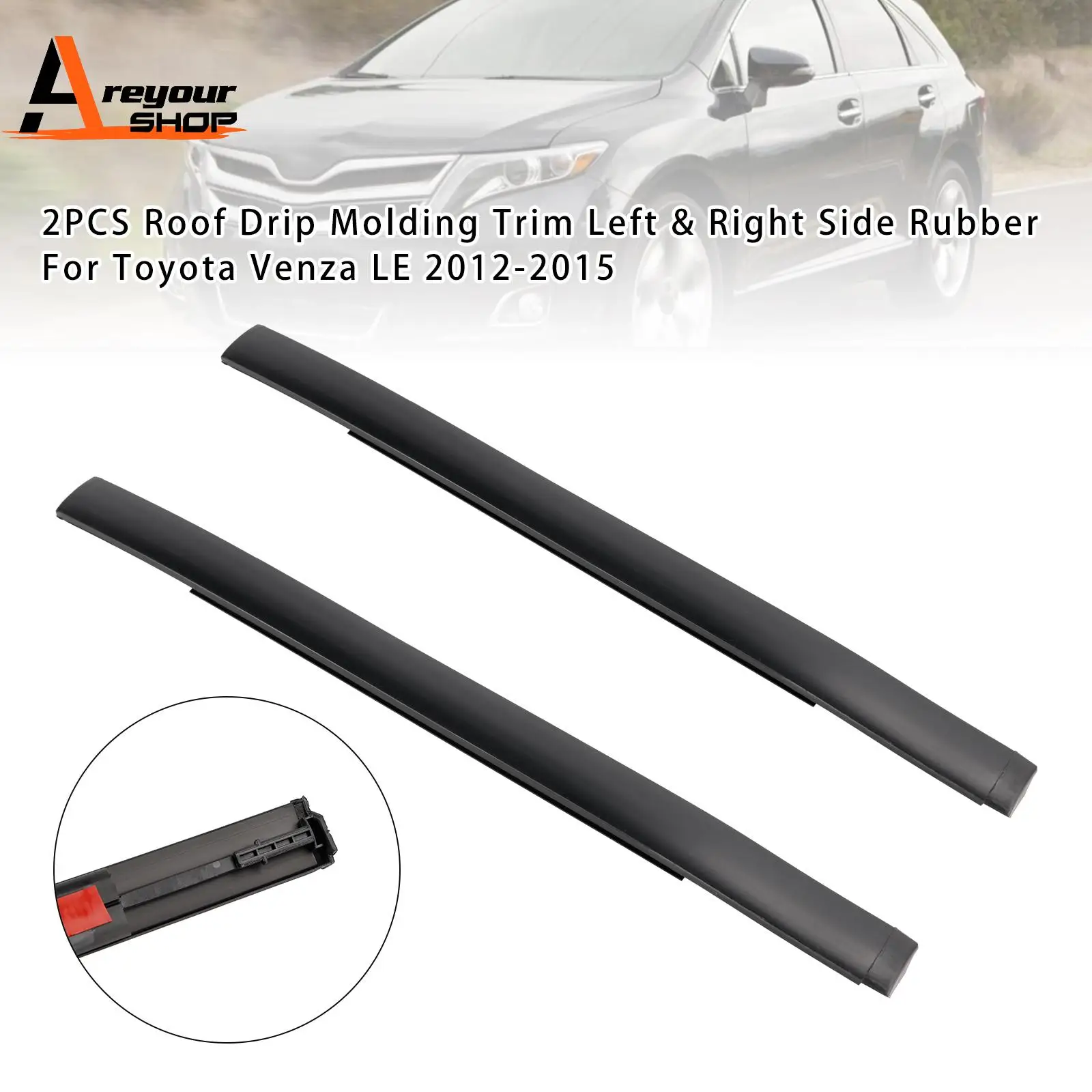 

2 шт. накладка на крышу, левая и правая боковая резина для Toyota Venza LE 2012 2013 2014 2015