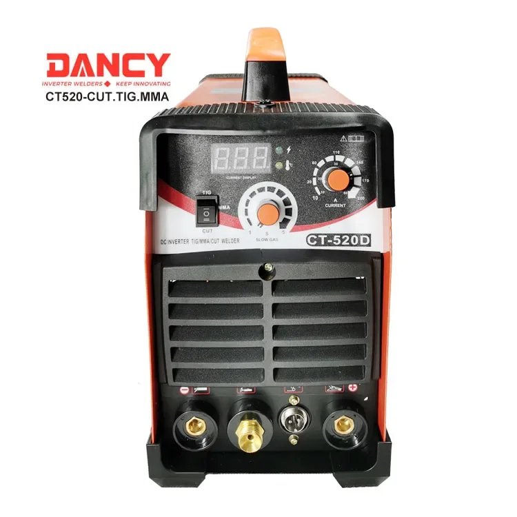 CT520 Mosfet Inverter TIG/MMA/CUT Welder 50 Amp 220V Air Plasma Cutter Tig and MMA 3 in 1 Welding machine