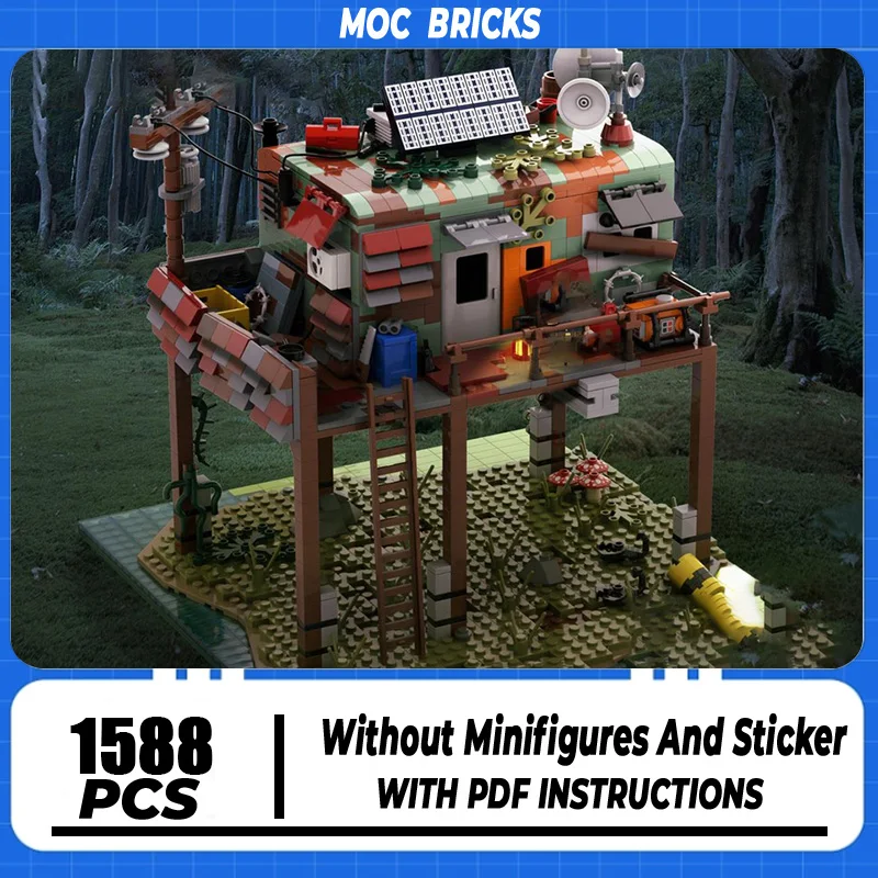 

City Street View Model Moc Building Blocks Survivor Castle Model Technology Brick DIY Assembly Classic Scene Toy Holiday Gifts