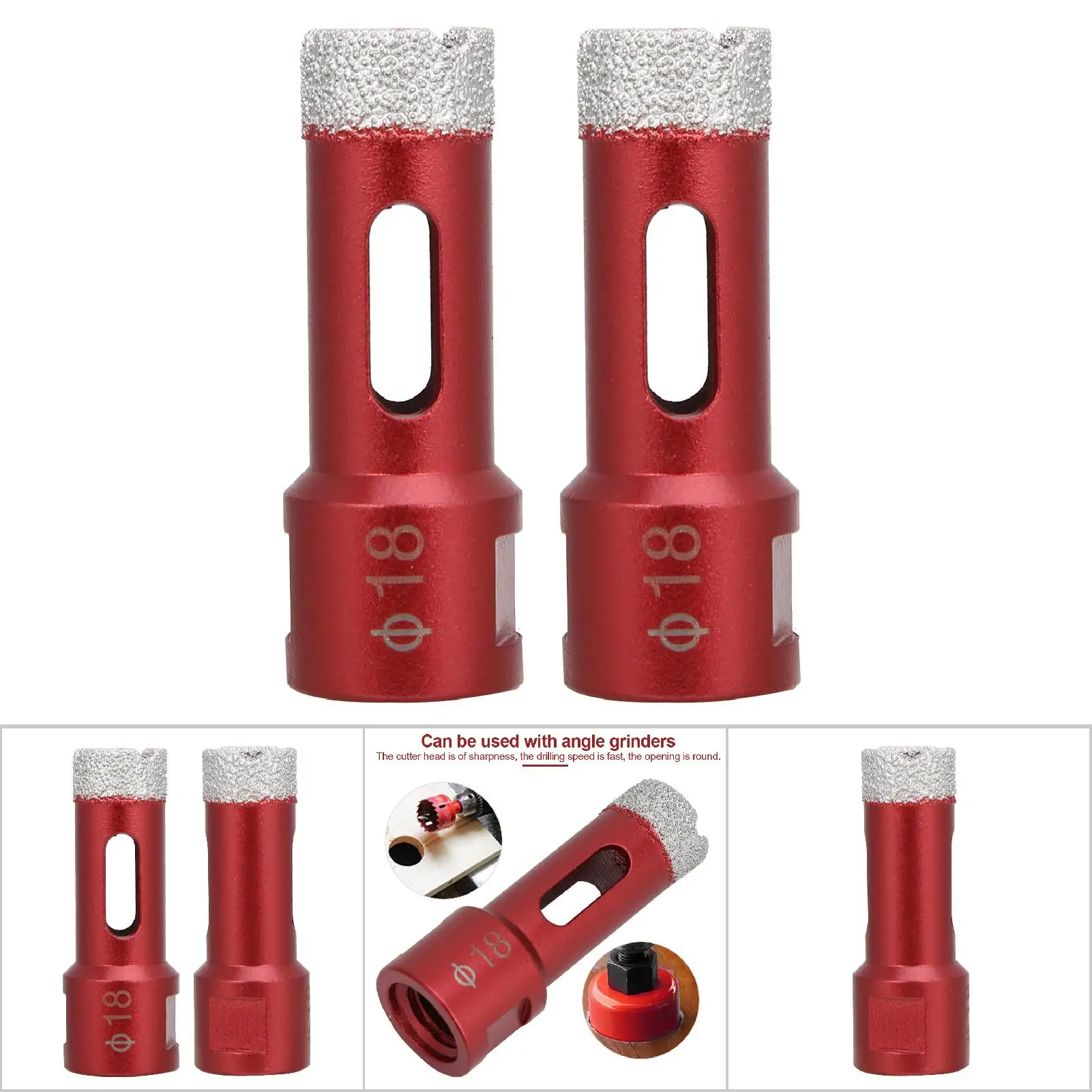 Broca de sierras perforadoras M14, accesorios de amoladora angular de hilo femenino para azulejos de cerámica, broca, herramienta eléctrica