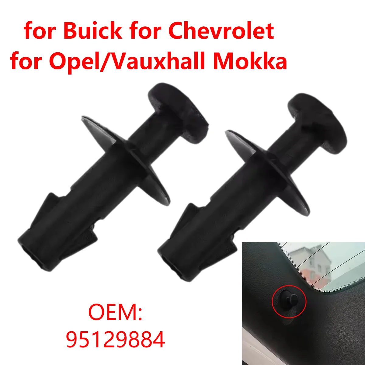 2/4 Uds 95129884 paquete de coche bandeja para estante Clips de correa cordón de maletero pivote de gancho para Opel Mokka X para Buick Encore para Chevrolet Trax