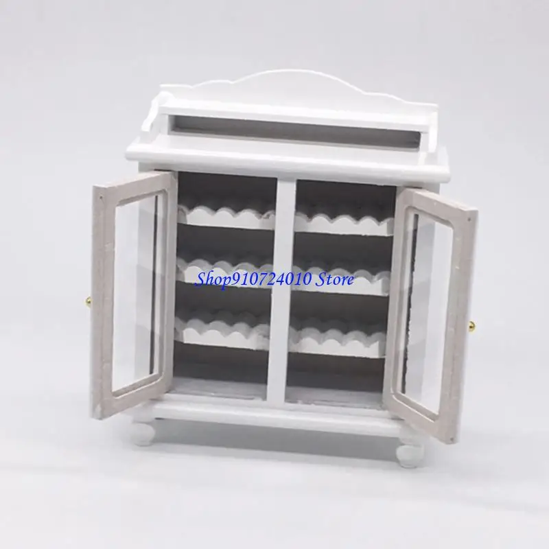 

77HD Miniature Wine Cabinet Model Furniture for 1/12 Dollhouses Accessories Miniature Furniture Setup Kitchen Scene Display