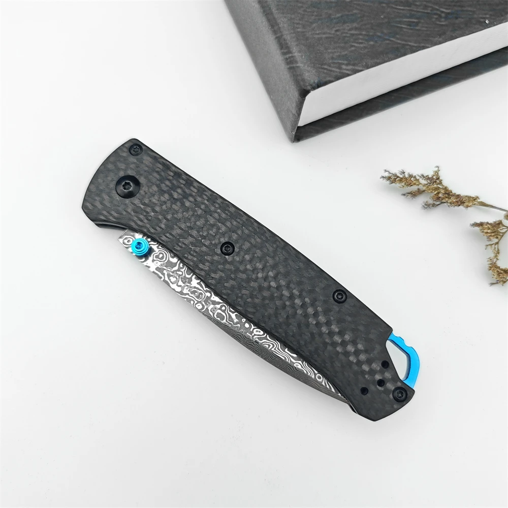 BM535 Carbon fiber Horse folding knife Carbon fiber handle Outdoor Camping EDC tool self-defense tactical hunting pocket knife