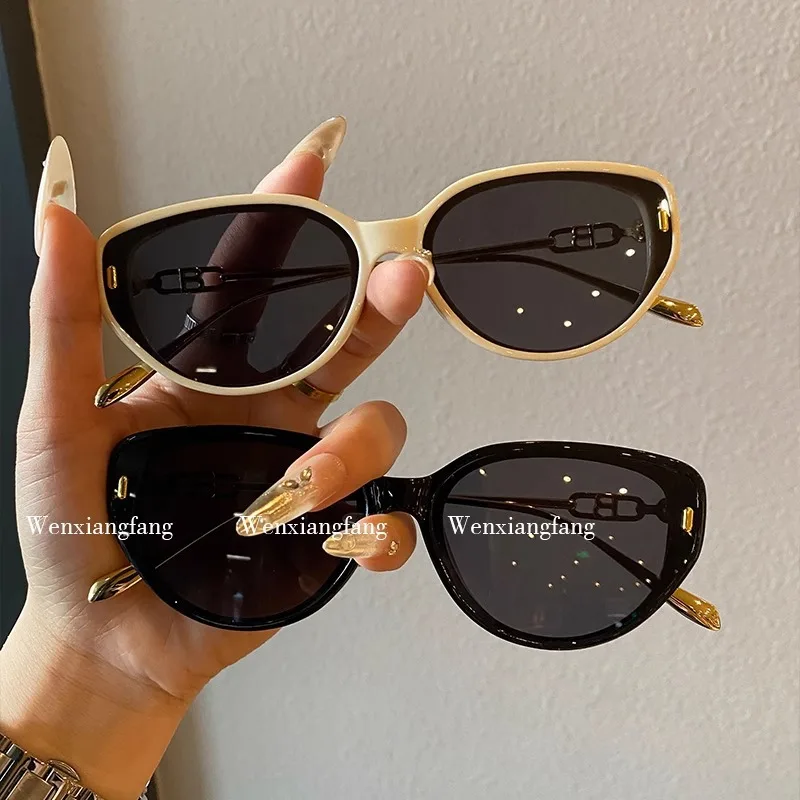 Cat's Eye Sunglasses Suitable for Women's Wide Face Widened Face Showing Small 2025 New High-grade Sunscreen Sunglasses Trendy
