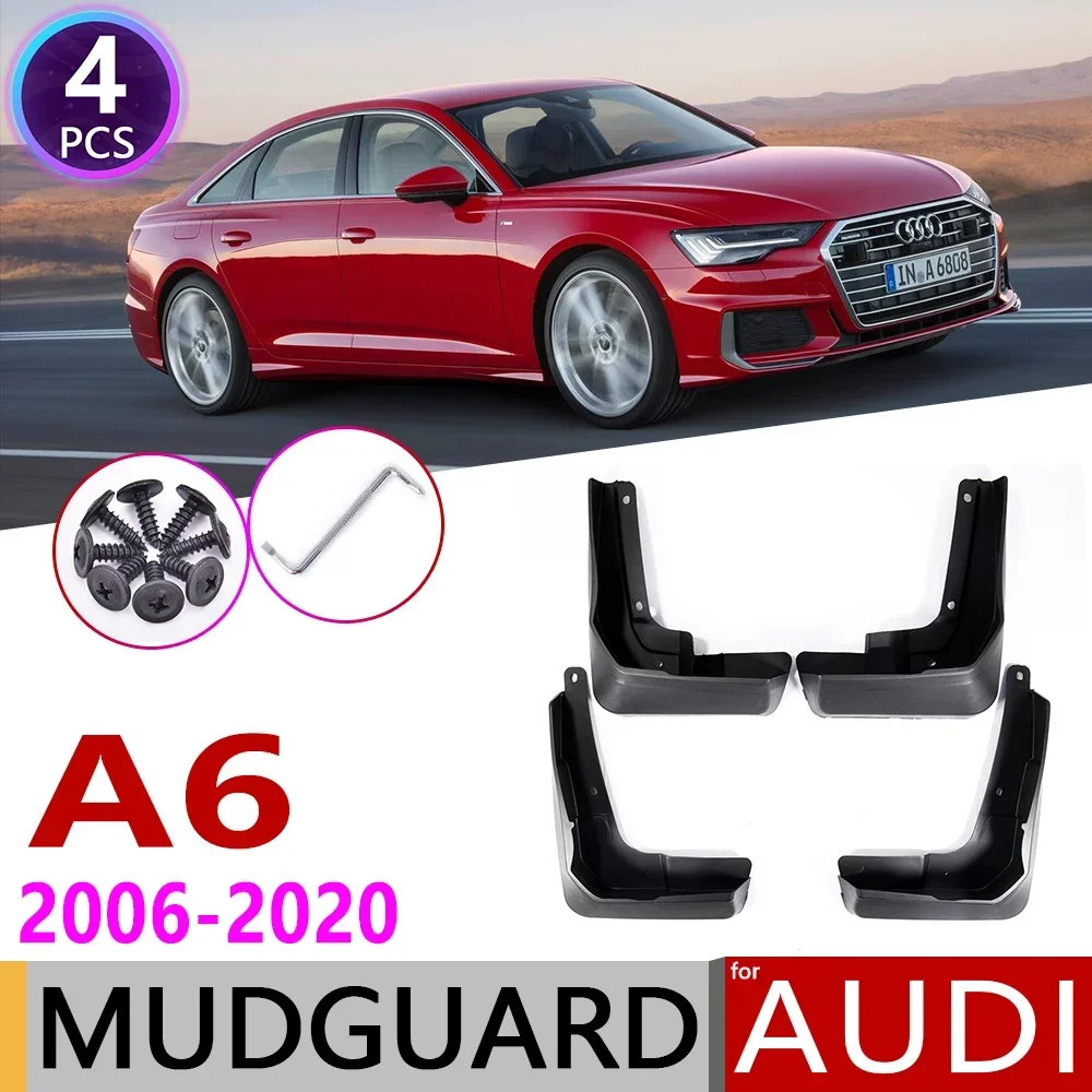 

for Audi A6 Sedan Saloon C6 C7 C8 2006~2020 Car Fender Mud Guard Splash Flaps Mudguard Accessories 2008 2009 2010 2015 2018 2019