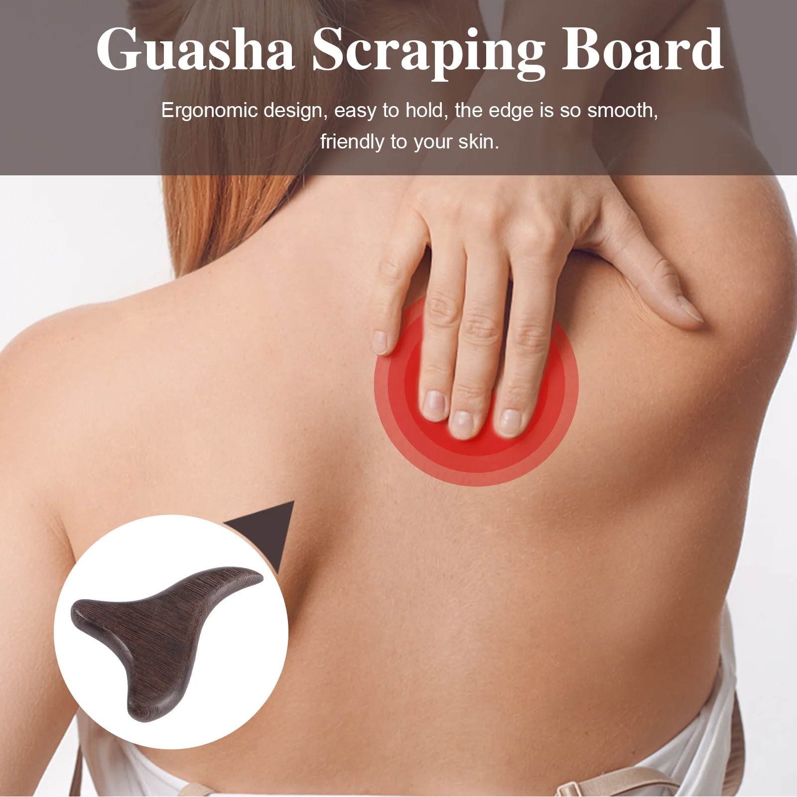 2 قطعة خشب الصندل غواشا كشط مجلس أداة تدليك خشبية الوخز بالإبر نقطة مدلك الوجه الرقبة الظهر القدم الجسم الاسترخاء