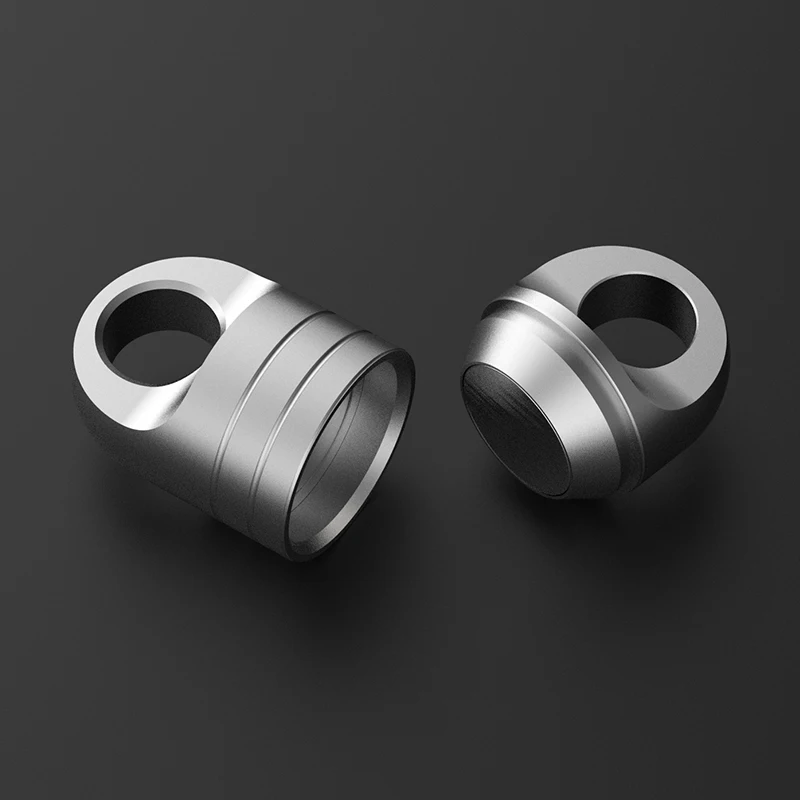 MINI Titanium Alloy Rotating Ring Buckle Keychain Waist Belt Buckle Spring Locking Keyring Outdoor Tool EDC Tool