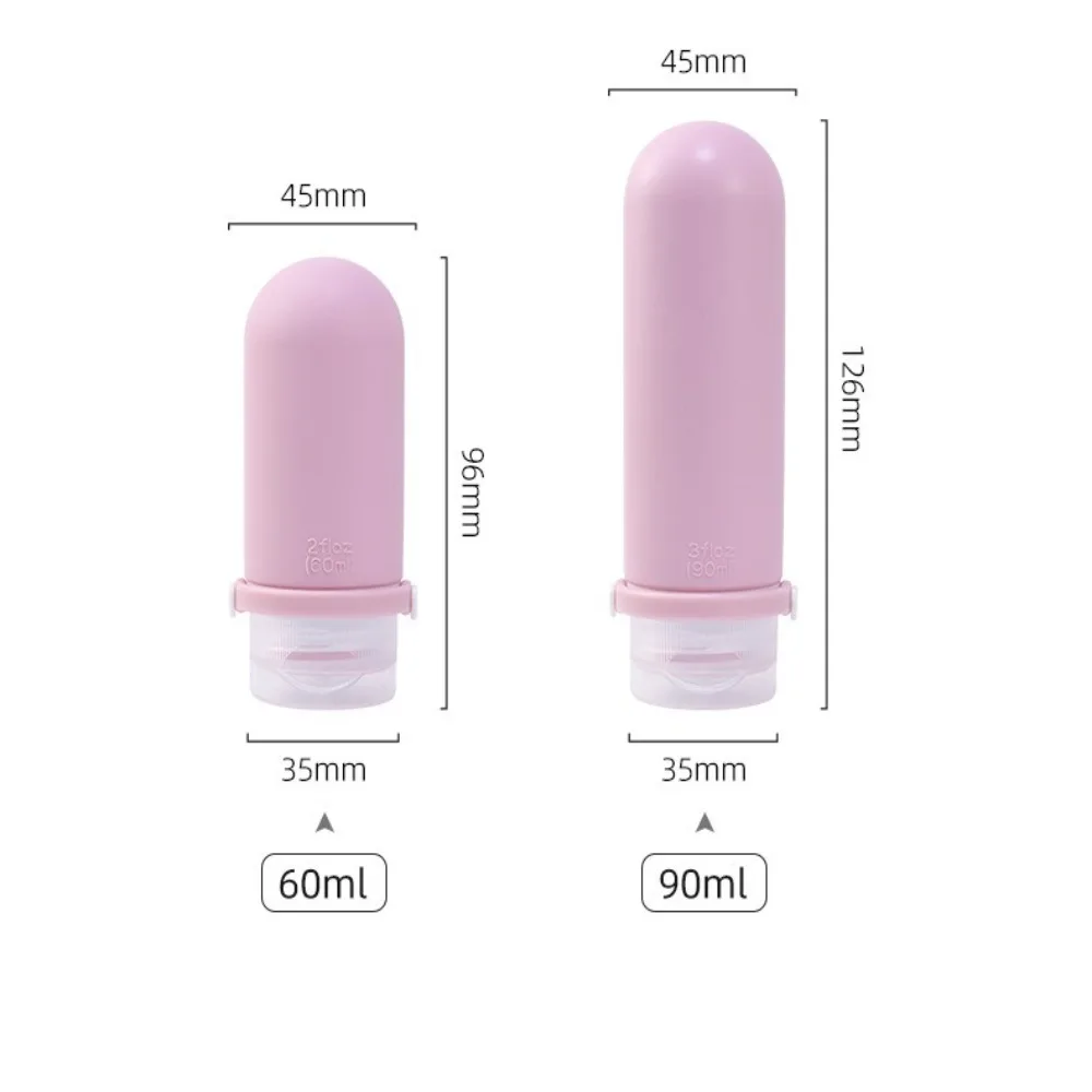 Sub-engarrafamento recipiente líquido loção cosmética vazio viagem recarregável garrafa à prova de vazamento macio silicone squeeze tubo ao ar livre