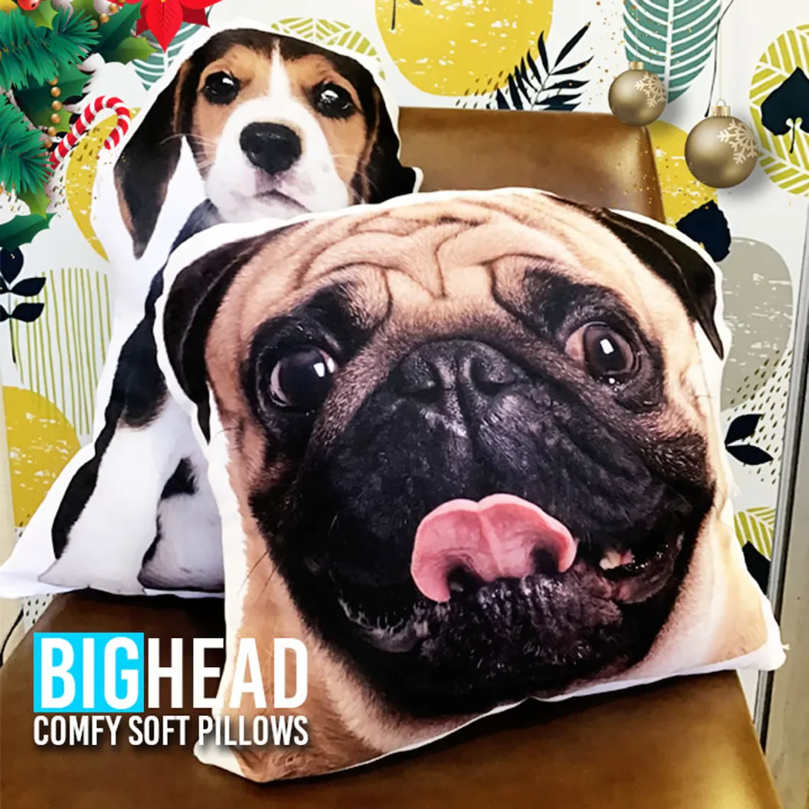 Customized Pet Photos Plush Pillows Personalized Cat, Dog, Rabbit and Other Animal Shapes Birthday Valentine's Day