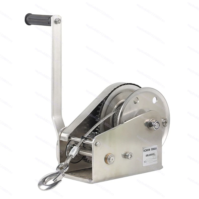 Hand winch 304 stainless steel two-way self-locking small household winch Manual winch Lifting and traction hoist