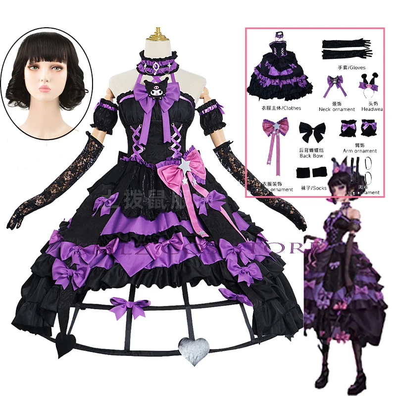 Anime Bloody Queen Cosplay Game Identity V Mary Costume Wig Women Lolita Dress Uniform Set Party Role Play Outfit