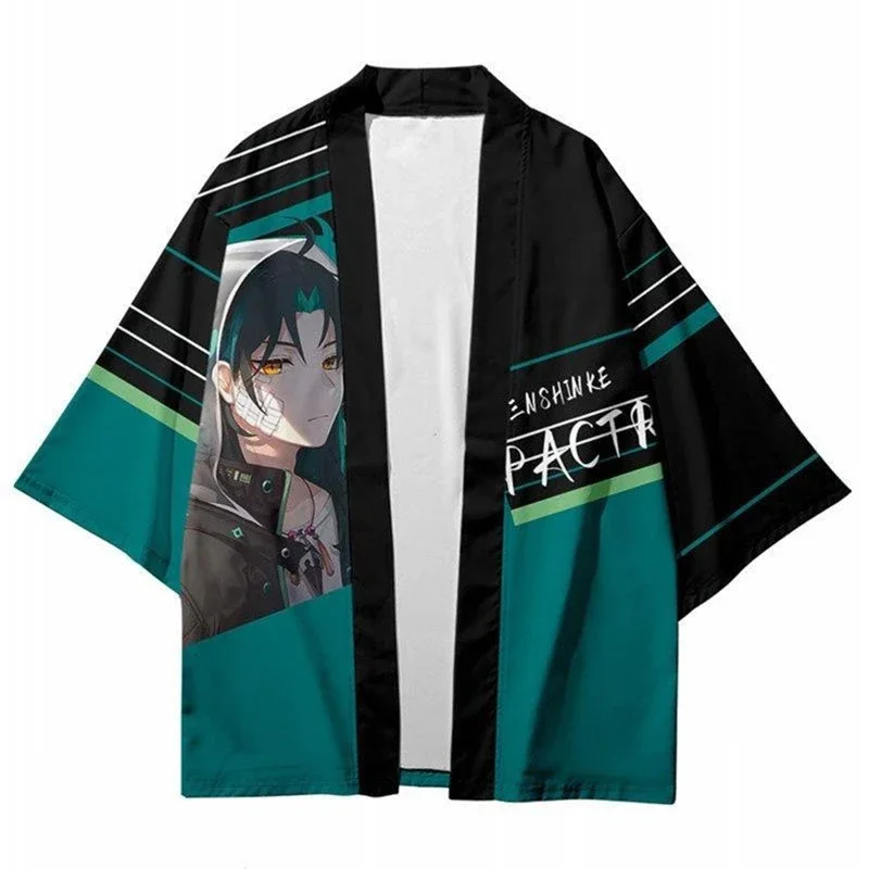 2022 Game Genshin Impact Xiao Kimono 3D Print Xiao Cosplay Haori Cloak Party Tops Streetwear Summer Unisex Shirt
