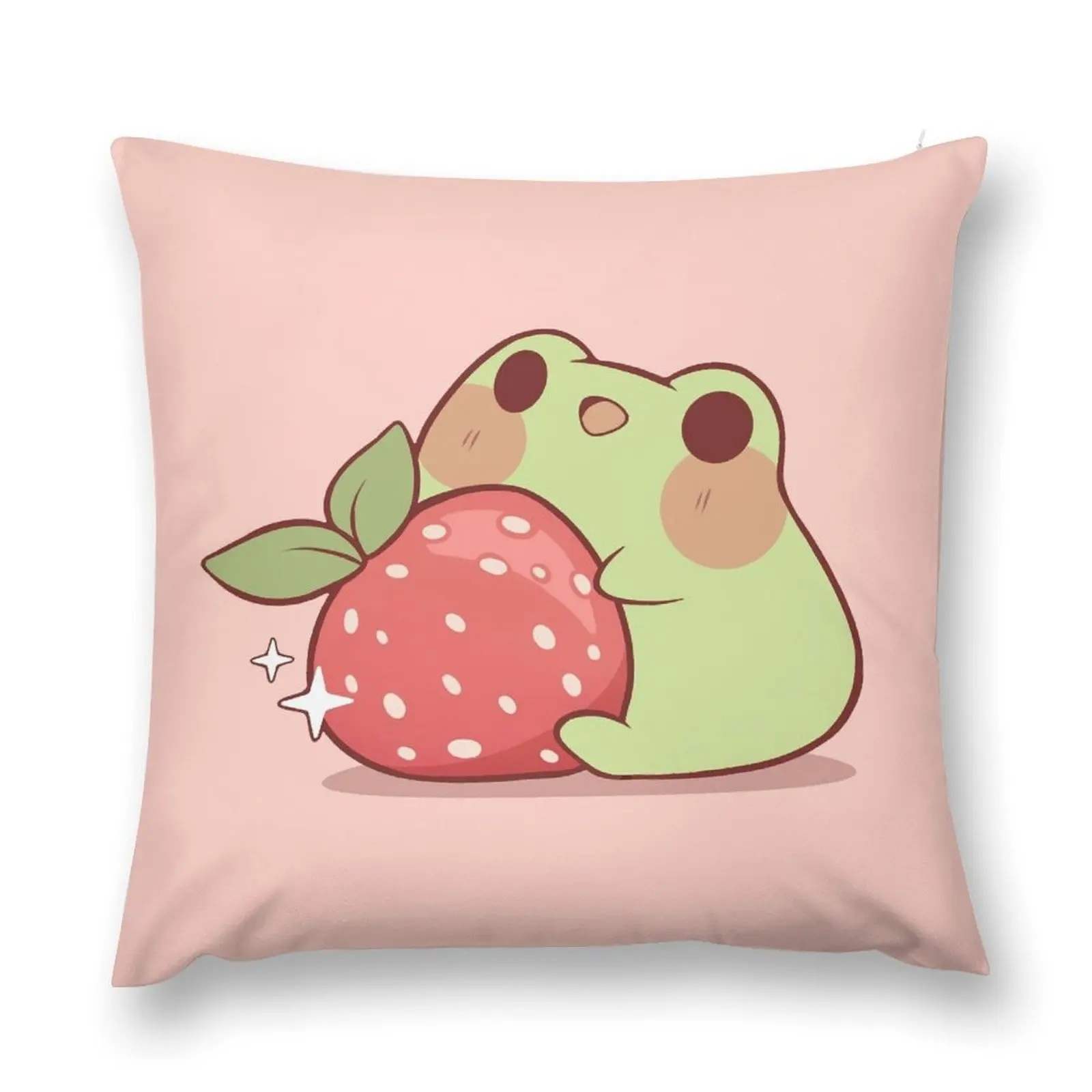 

Frog with strawberry Throw Pillow Rectangular Cushion Cover Decorative pillowcase Christmas Pillowcase Sofa Cushion pillow