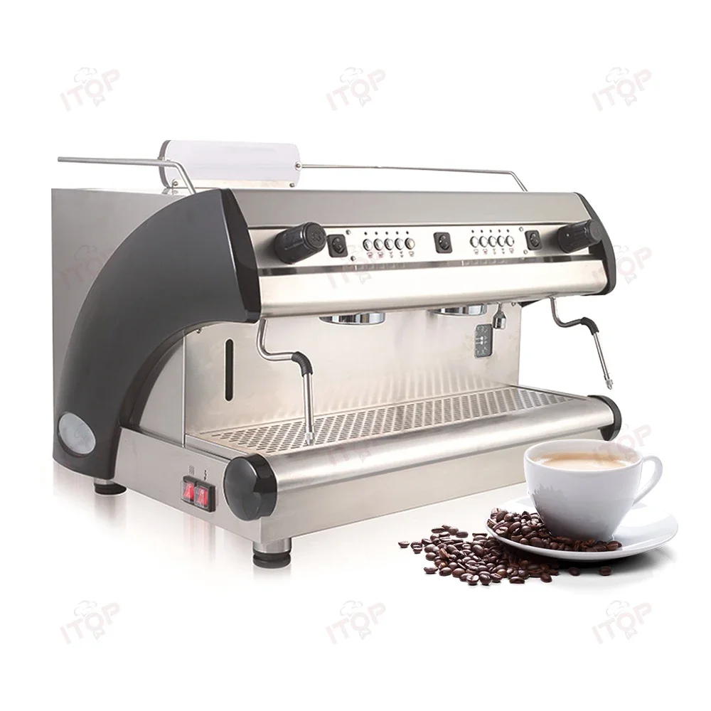 For Hotel Instant Hot One Double Three Heads Commercial Espresso Iitalian Coffee Machine