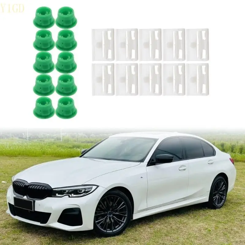 

y1gd Car Side Sill Skirt Panel Moulding Retainers Clips With Grommets Suitable For E32 E46 E90 51711932996, Easy Installation