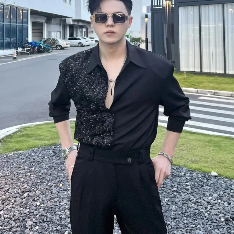 2026 Spring Summer New Men's Long Sleeve Shirt Fashion Casual Premium Korean Trendy Stylish Blouse