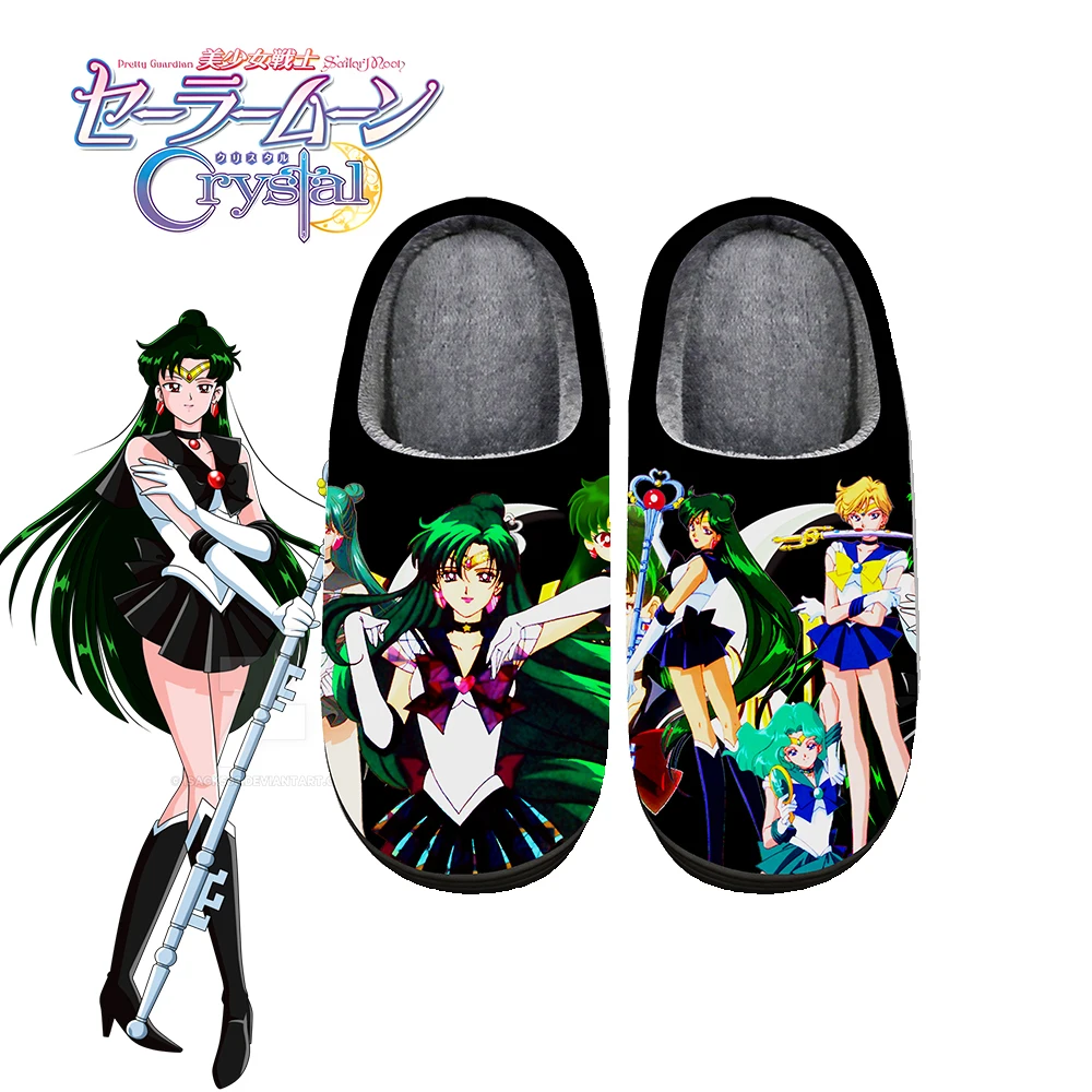 Sailor Moon Winter Warm Slippers Anime Meiou Setsuna Cosplay Cute Cartoon Shoes For Men Women Boy Girl Unisex Halloween Gift