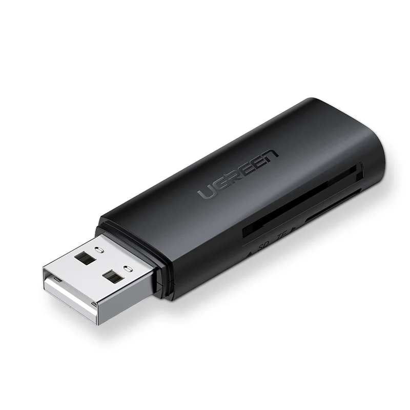 Lector de tarjetas UGREEN USB 3,0 a micrófono SD adaptador de tarjeta de memoria SD TF para PC accesorios de ordenador portátil lector de tarjetas múltiples inteligentes