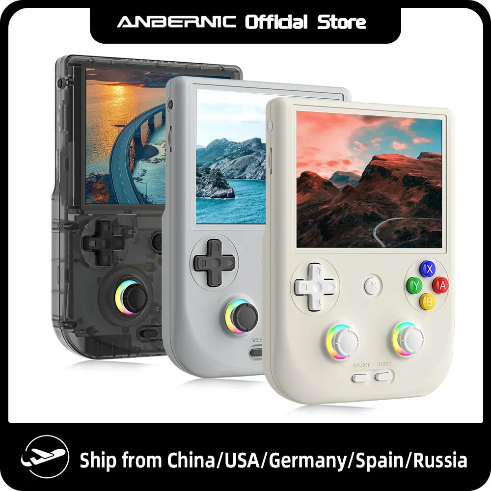 ANBERNIC RG406V Handheld Game Console 4’’ IPS Touch Screen Android 13 Unisoc T820 64-bit Game Player 5500mAh RGB lighting