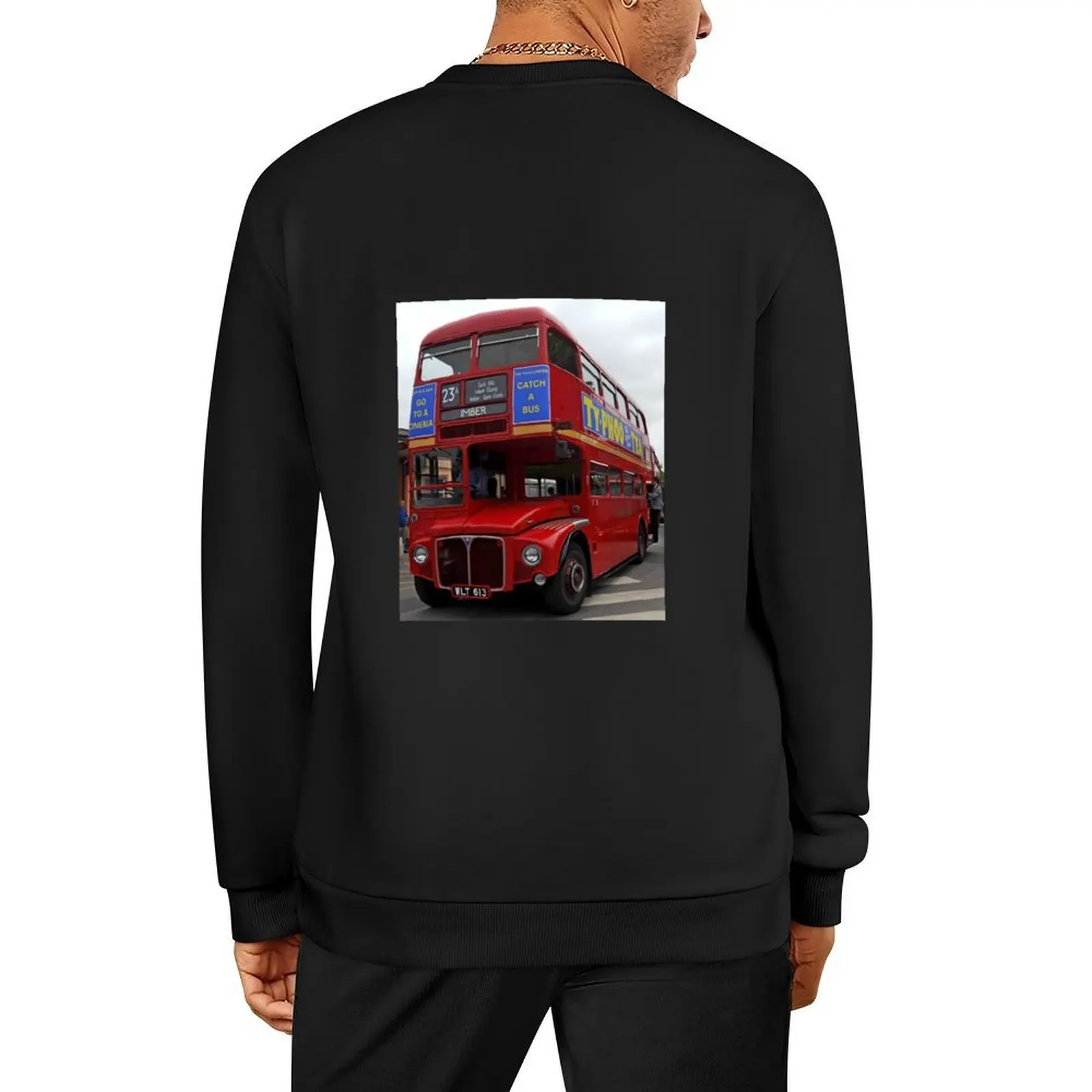 

Vintage London bus at Imber Pullover male clothes men wear men's sweat-shirt men's autumn clothes sweatshirts