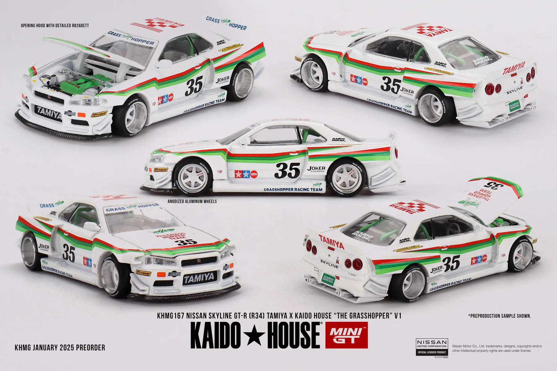 Kaido House + MINIGT 1:64 167 Skyline R34 V1 Diecast Model Car