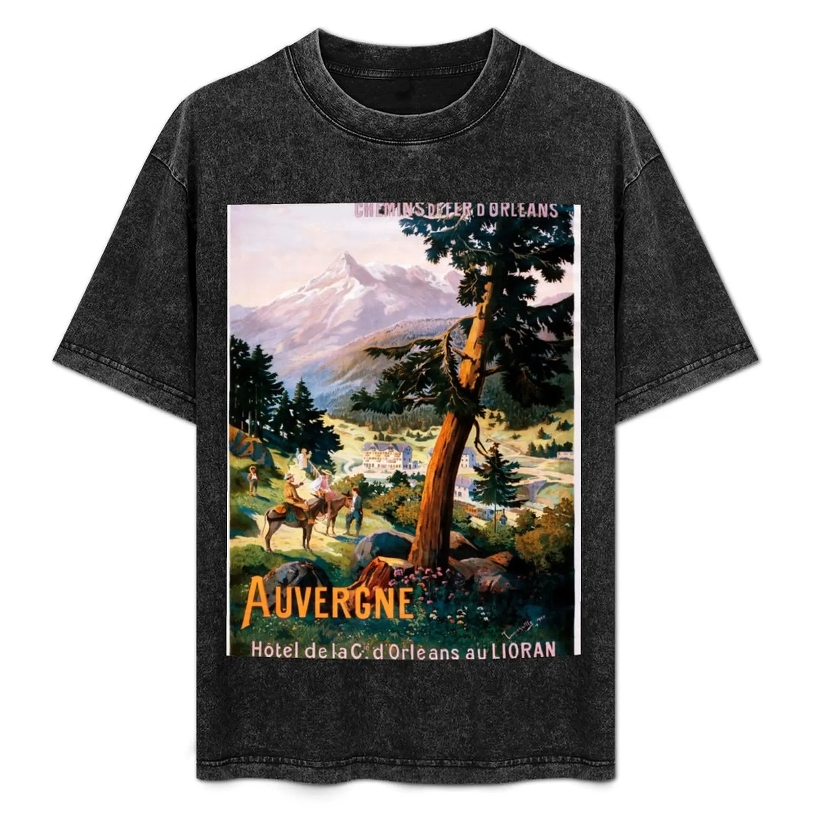 

Auvergne, French Travel Poster T-Shirt anime shirt plus size tops graphic t shirt vintage clothes for men