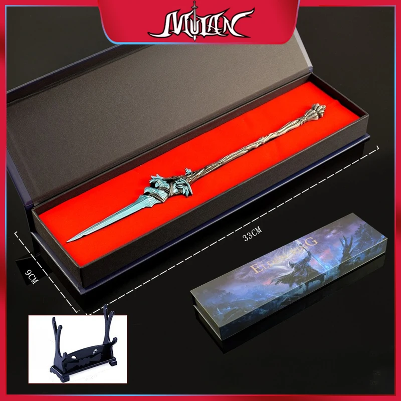 

30 CM Eldenn Game Peripherals Dream of Spear Metal Craft Weapon Model Gift Box Collectible Desk Ornaments Creative Gift Boy Toy