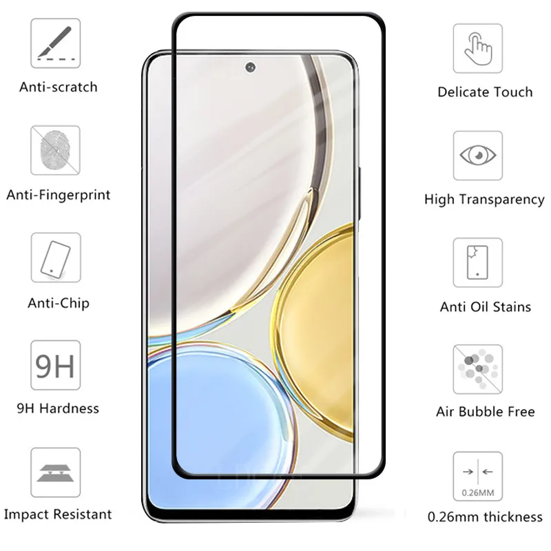 Full Cover Glass For Huawei Honor Magic 4 Lite Tempered Glass Full Glue Film Screen Protector For Honor Magic 4 Lite Lens Glass