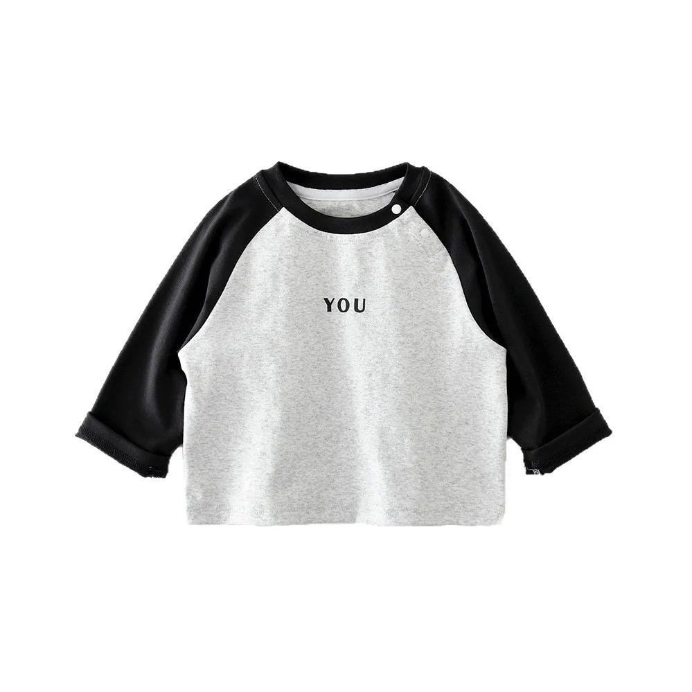 2026 ربيع جديد طفل طويل الأكمام تي شيرت القطن الرضع الفتيان عادية مخطط تي شيرت الفتيات طباعة قاع القمصان طفل الملابس